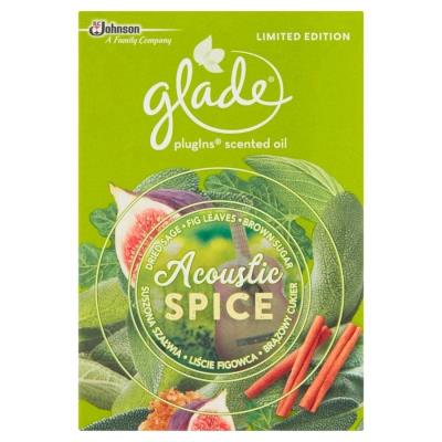 GLADE Plug In Refil Auoustic Spice Air Fresherener 20ml GLADE Plug In Refil Auoustic Spice Air Fresherener 20ml